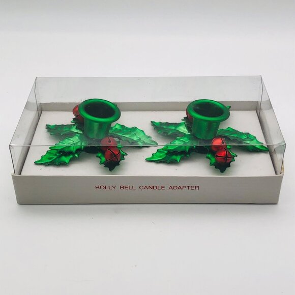 Vintage Department 56 Holly Bell Candle Adapter Set - Picture 2 of 3